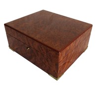 Vintage Art Deco Dunhill Burlwood Cigar Humidor